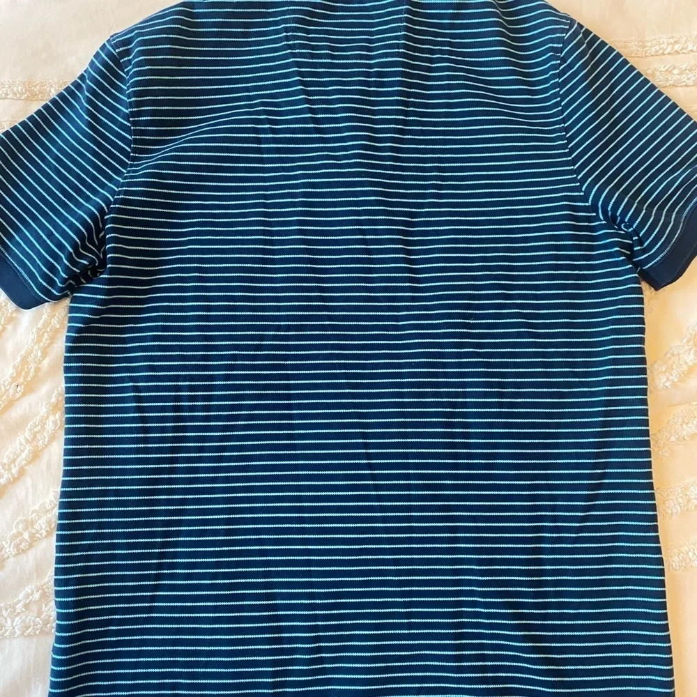 Banana Republic Blue Striped Polo Shirt